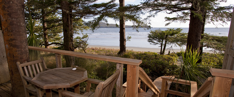 Walk off the deck, of your Tofino accommodations, and you are on the beach - Tofino Accommodation